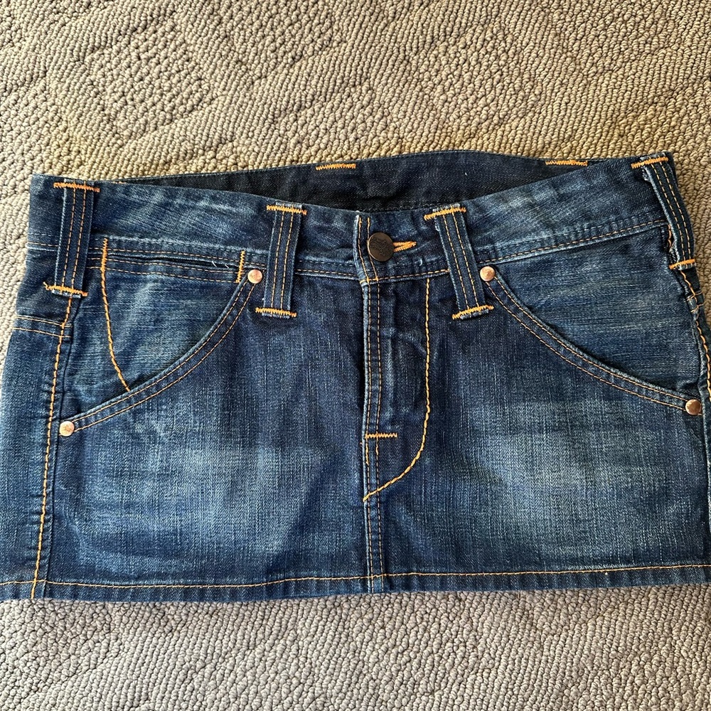 True Religion denim mini skirt